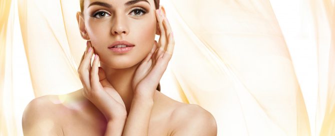 Woman with radiant, youthful skin.
